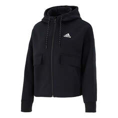 Куртка (WMNS) adidas Sports Running Training Knit Black Jacket, черный