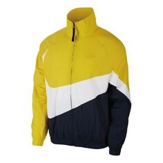 Куртка Nike Zipper Knitted Colorblock Sports Windproof Jacket Yellow, желтый