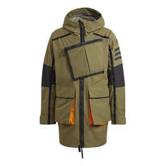 Куртка Adidas Xploric RAIN.RDY Parka &apos;Olive Green Black&apos;, зеленый