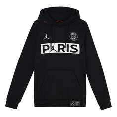 Толстовка Air Jordan Paris Saint-Germain PSG logo Printing Autumn Hoodies &apos;Black&apos;, черный Nike