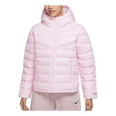 Куртка (WMNS) Nike Athleisure Casual Sports Stay Warm Logo Hooded Down Jacket Pink Red, розовый