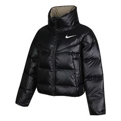 Куртка (WMNS) Nike Nsw Down-fill Short Stand Collar Windproof Down Jacket Black, черный