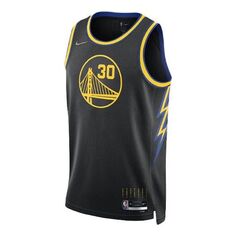 Майка Nike NBA City Edition 75 Anniversary Basketball Jersey &apos;Black Yellow&apos;, черный