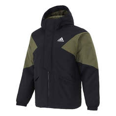 Пуховик adidas Colorblock Stay Warm hooded down Jacket Black, черный