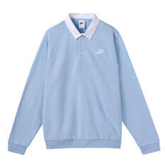 Футболка Nike Club Fleece Hoodie Polo Shirt &apos;Blue&apos;, синий