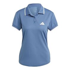 Футболка (WMNS) adidas Logo Polo Shirt &apos;Blue&apos;, синий