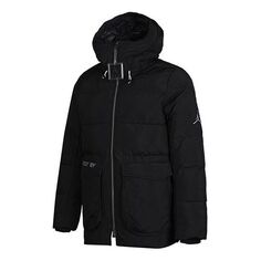 Пуховик Air Jordan Casual Sports hooded Stay Warm Down Jacket Black, черный Nike