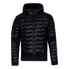 Пуховик Air Jordan protection against cold Stay Warm hooded down Jacket, черный Nike
