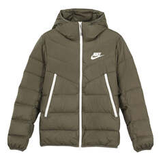 Пуховик Nike Sportswear NSW Down Fill Sports hooded Stay Warm Down Jacket Green, зеленый