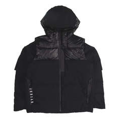 Пуховик Air Jordan protection against cold Stay Warm hooded Basketball Sports Down Jacket Black, черный Nike