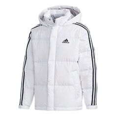Пуховик adidas 3ST Puff Down Outdoor protection against cold Stay Warm hooded down Jacket White, белый
