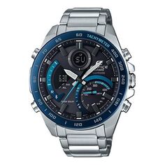 Часы Casio Edifice Waterproof Analog-Digital Watch &apos;Silver Marine Blue&apos;, синий