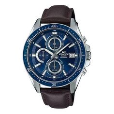 Часы CASIO EDIFICE Series Leisure Fashion Men&apos;s Mens Blue Analog, синий