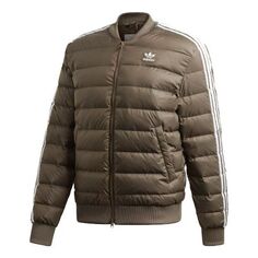 Пуховик adidas originals Sst Down Jkt Short Down Jacket, коричневый