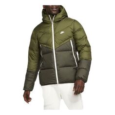 Пуховик Nike As Sportswear Sf Windrunner Hd Jkt &apos;Green&apos;, зеленый