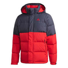 Пуховик Men&apos;s adidas C/ Outdoor Colorblock Sports hooded down Jacket Red, красный