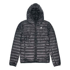 Пуховик adidas MENS Casual Sports Hooded Down Jacket Black, черный