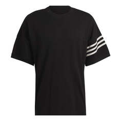 Футболка Men&apos;s adidas originals Stripe Casual Sports Short Sleeve Black T-Shirt, мультиколор