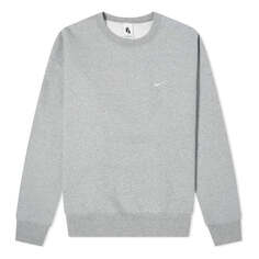 Толстовка Men&apos;s Nike Solid Color Embroidered Logo Round Neck Long Sleeves Dark Grey, мультиколор