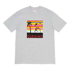 Футболка Supreme Week 8 Dunk Tee Pattern Printing Round Neck Short Sleeve Unisex, мультиколор