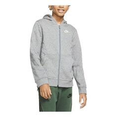 Толстовка Nike Sportswear Club Full-Zip Hoodie &apos;Grey White&apos;, цвет carbon heather/smoke
