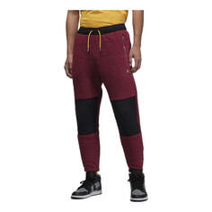 Спортивные штаны Air Jordan Colorblock Embroidered Drawstring Elastic Waistband Bundle Feet Sports Pants Men&apos;s Red, красный Nike