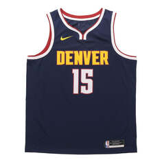 Майка Nike NBA Basketball Sports Jersey Vest Denver Nuggets Jokic 15 Navy Blue Dark blue, синий