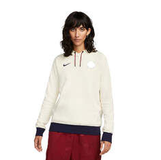 Толстовка (WMNS) Nike Paris Saint-Germain Essential Soccer Fleece Pullover Hoodie &apos;Coconut Milk&apos;, цвет coconut milk/blackened blue