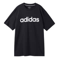 Футболка adidas neo M Ce Logo T1 Casual Sports Round Neck Training Short Sleeve Black, черный