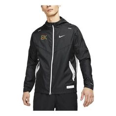 Куртка Nike Windrunner Eliud Kipchoge Running Casual Sports Hooded Jacket Black, черный