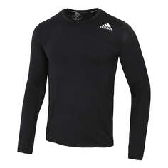 Футболка adidas TF Turf Ls Casual Sports Training Round Neck Long Sleeves Black, черный