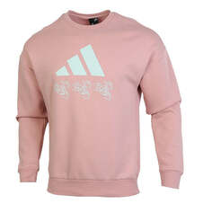 Толстовка adidas Sports Round Neck Long Sleeves Pullover Pink Red, красный