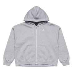 Толстовка (WMNS) Air Jordan Brooklyn Fleece Full-Zip Hoodie Asia Sizing &apos;Dark Grey Heather&apos;, серый Nike