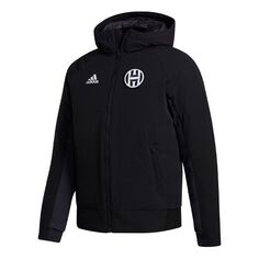 Куртка adidas Hrd Down Jkt Basketball Training Windproof hooded Jacket Black, черный