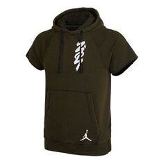 Толстовка Air Jordan Dri-FIT Zion Embroidered Quick Dry Sports Short Sleeve Green, зеленый Nike