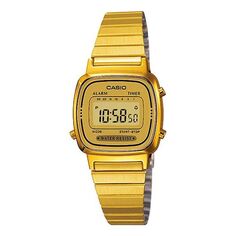 Часы CASIO STANDARD Series Classic Small Cube Retro Waterproof Spring And Summer New Release Watch Gold Digital, желтый