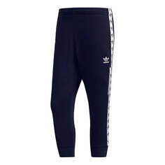 Спортивные штаны adidas originals Classic Logo Casual Sports Cropped Pants Navy Blue, синий