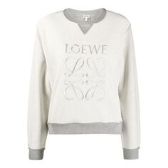 Толстовка LOEWE FW20 Embroidery Logo Round Collar Female Grey, серый