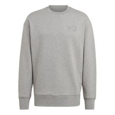 Толстовка Men&apos;s Y-3 SS21 Logo Round Neck Pullover Gray, серый