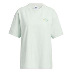 Футболка (WMNS) adidas originals Short Sleeve T-Shirt &apos;Green&apos;, зеленый