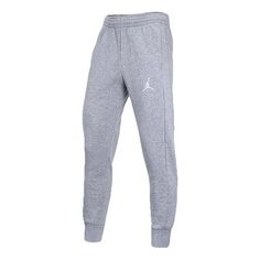 Спортивные штаны Air Jordan FLIGHT FLEECE Fleece Lined Casual Sports Long Pants light grey, серый Nike