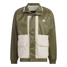 Куртка adidas Warding Oversized Fit Woven Full Zip Jacket &apos;Green White&apos;, зеленый