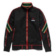 Куртка Men&apos;s Air Jordan why not? x FACETASM Crossover Stripe Printing Stand Collar Jacket Asia Edition Black, черный Nike