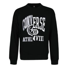 Толстовка Men&apos;s Converse Alphabet Logo Printing Round Neck Pullover Black, черный