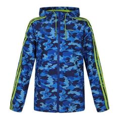 Куртка adidas neo M Radio W WB Camouflage hooded Sports Jacket Blue, синий