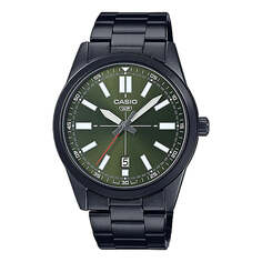 Часы Casio Dress Pointer Display Analog Watch &apos;Metallic Black Green&apos;, зеленый
