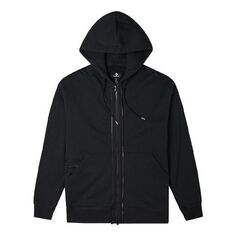 Куртка Converse Solid Color Zipper Long Sleeves Hooded Jacket Couple Style Black, черный