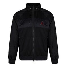 Куртка Air Jordan Stand Collar Logo Casual Woven Sports Jacket Black, черный Nike