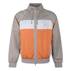 Куртка Air Jordan Stand-up Collar Casual Woven Sports Jacket - Orange, коричневый Nike