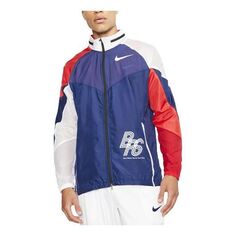 Куртка Nike Printing Contrasting Colors Sports Jacket Blue, синий